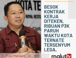 Besok Kontrak Kerja Diteken, Ribuan PPPK Paruh Waktu Kota Ternate Tersenyum Lega.