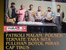 Polsek Ternate Utara Gagalkan Peredaran Miras Ilegal, Puluhan Kantong Cap Tikus Disita