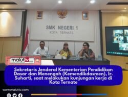 Gubernur Malut Dampingi Sekjen Kemendikdasmen Tinjau Pelaksanaan TKA di Ternate