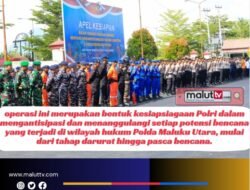 Kerahkan 482 Personel, Polda Malut Gelar Operasi Aman Nusa II-2025 Siaga Hadapi Potensi Bencana