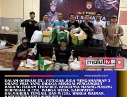 Sat Samapta Polres Ternate Gagalkan Peredaran Ratusan Kantong Miras Ilegal Dalam Mobil Boks