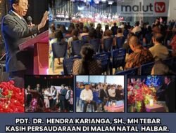 Pdt. Dr. Hendra Karianga,SH.,MH Tebar Kasih Persaudaraan Bagi Umat Manusia Pada Perayaan Natal di Halbar