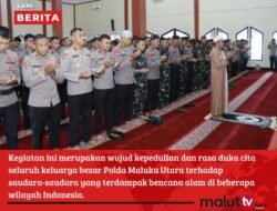 Peduli Sesama, Polda Malut Gelar Sholat Gaib Untuk Korban Bencana Alam Disejumlah Propinsi