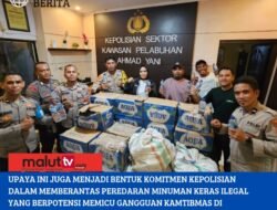 Jelang Nataru, Polsek Pelabuhan Ahmad Yani Sita 418 Botol Miras Ilegal Dari KM Permata Bunda