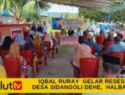 Ketua Deprov Malut Iqbal Ruray Respon Usulan Warga Soal Sidangoli Dehe Jadi Kampung Nelayan.