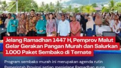 Jelang Ramadhan 1447 H, Pemprov Malut Gelar Gerakan Pangan Murah dan Salurkan 1.000 Paket Sembako di Ternate