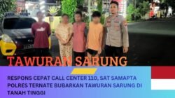 Respons Cepat Call Center 110, Sat Samapta Polres Ternate Bubarkan Tawuran Sarung di Tanah Tinggi