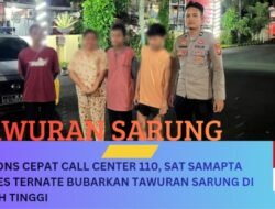 Respons Cepat Call Center 110, Sat Samapta Polres Ternate Bubarkan Tawuran Sarung di Tanah Tinggi