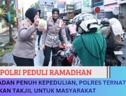 Ramadan Penuh Kepedulian, Polres Ternate Bagikan Takjil Untuk Masyarakat