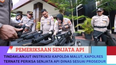 Tindaklanjut Instruksi Kapolda Malut, Kapolres Ternate Periksa Senjata Api Dinas Sesuai Prosedur
