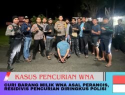 Curi Barang Milik WNA Asal Perancis, Residivis Pencurian Diringkus Polisi