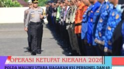 Polda Malut Siagakan 835 Personel dan 69 Pos Dalam Operasi Ketupat Kieraha 2026 Amankan Idul Fitri 1447 H
