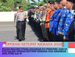 Polda Malut Siagakan 835 Personel dan 69 Pos Dalam Operasi Ketupat Kieraha 2026 Amankan Idul Fitri 1447 H