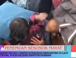 Mayat Bocah 6 Tahun Ditemukan Mengapung di Laut Tidore, Polisi Selidiki Identitas Korban