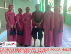 Sejumlah Bhayangkari Brimob Polda Malut Temui Keluarga dan Besuk Korban Penganiayaan