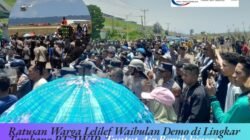 Ratusan Warga Lelilef Waibulan Demo di Lingkar Tambang PT. IWIP, Tuntut Air Bersih hingga Ganti Rugi Dampak Polusi
