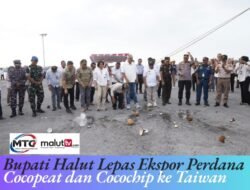 Bupati Halut Lepas Ekspor Perdana Cocopeat dan Cocochip ke Taiwan