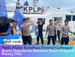 Pasca Gempa di Batang Dua, Polda Malut Kerahkan Personel Gabungan Bantu Penyaluran Sejumlah Bantuan