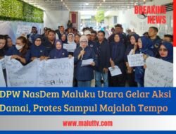 DPW NasDem Maluku Utara Gelar Aksi Damai, Protes Sampul Majalah Tempo