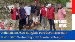 Polisi dan BPOM Bongkar Peredaran Ratusan Butir Obat Terlarang di Halmahera Tengah