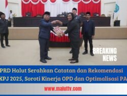 DPRD Halut Serahkan Catatan dan Rekomendasi LKPJ 2025, Soroti Kinerja OPD dan Optimalisasi PAD