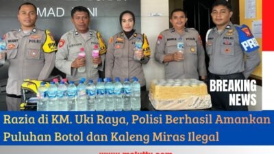 Razia di KM. Uki Raya, Polisi Berhasil Amankan Puluhan Botol dan Kaleng Miras Ilegal
