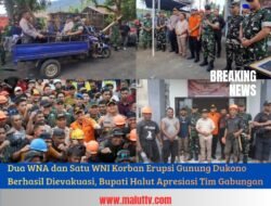Dua WNA dan Satu WNI Korban Erupsi Gunung Dukono Berhasil Dievakuasi, Bupati Halut Apresiasi Tim Gabungan