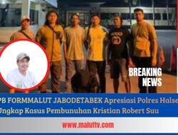 PB FORMMALUT JABODETABEK Apresiasi Polres Halsel Ungkap Kasus Pembunuhan Kristian Robert Suu