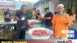 Masjid Nur Insan Jati Ternate Sembelih 6 Sapi dan 2 Kambing, 200 Kupon Daging Kurban Dibagikan