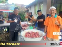 Masjid Nur Insan Jati Ternate Sembelih 6 Sapi dan 2 Kambing, 200 Kupon Daging Kurban Dibagikan