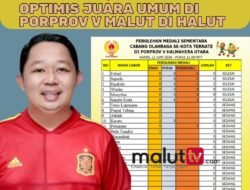 Koleksi 16 Medali Emas, RM76 Optimis Kota Ternate Juara Umum Porprov V 2026