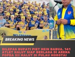Dilepas Bupati Piet Hein Babua, 141 Atlet Halut Siap Berlaga di POPDA XII Pulau Morotai.