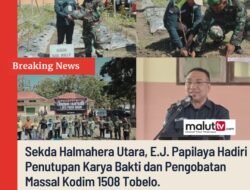 Bantu Pembangunan Daerah, Pemda Halut Apresiasi Kodim 1508 Tobelo.