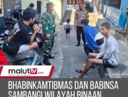 Respon Laporan Warga, Bhabinkamtibmas Dan Bhabinsa Sambangi Wilayah Binaan.