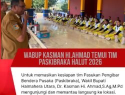 Didampingi Kaban Kesbangpol, Wakil Bupati Kasman Hi. Ahmad Pastikan Kesiapan Paskibraka Halut 2026.