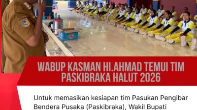 Didampingi Kaban Kesbangpol, Wakil Bupati Kasman Hi. Ahmad Pastikan Kesiapan Paskibraka Halut 2026.