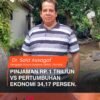 PINJAMAN Rp. 1 TRILIUN VS PERTUMBUHAN EKONOMI 34,17 PERSEN”