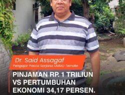 PINJAMAN Rp. 1 TRILIUN VS PERTUMBUHAN EKONOMI 34,17 PERSEN”