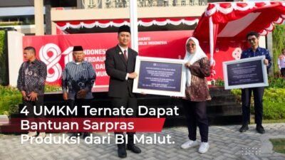 HUT RI di BI Malut Diwarnai Penyerahan Bantuan Sarpras Produksi Empat UMKM.
