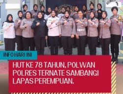 HUT ke-78, Polwan Polres Ternate Sambangi Lapas Perempuan