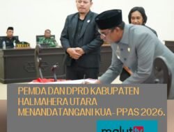 PENANDATANGANAN: KUA- PPAS Halmahera Utara Tahun 2006 Resmi Diteken.