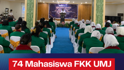 74 Mahasiswa FKK UMJ Halut Ucap Janji Secara Virtual, Kasman Minta Ilmu Kesehatannya Diimplementasikan Kepada Masyarakat.