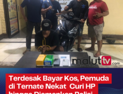 Terdesak Bayar Kos, Pemuda di Ternate Nekat Curi HP hingga Diciduk Polisi