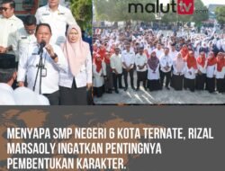 Pimpin Apel ‘Rabu Menyapa’ di SMPN 6, Sekda Kota Ternate Tekankan Pembentukan Karakter Siswa