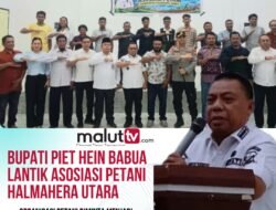 Bupati Piet Hein Babua Lantik Asosiasi Petani Halut.
