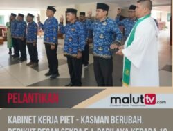 Kabinet Kerja Piet – Kasman Berubah, Berikut Pesan Sekda E.J. Papilaya Kepada 10 ASN yang Dilantik.