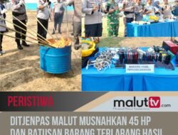 Ditjenpas Malut Musnahkan 45 HP dan Ratusan Barang Terlarang Hasil Razia Lapas.