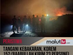 Tangani Kebakaran, Korem 152/Baabullah Kirim 23 Personel ke TPA Takome Ternate.