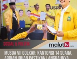 MUSDA VII GOLKAR TERNATE: Kantongi 14 Suara, Ardian Idhan Pastikan Langkahnya Meraih Puncak Beringin.