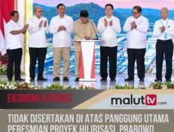 Tidak Disertakan dalam Panggung Peresmian Proyek Hilirisasi, Prabowo Ingatkan Sherly: Pemilu Masih Lama.